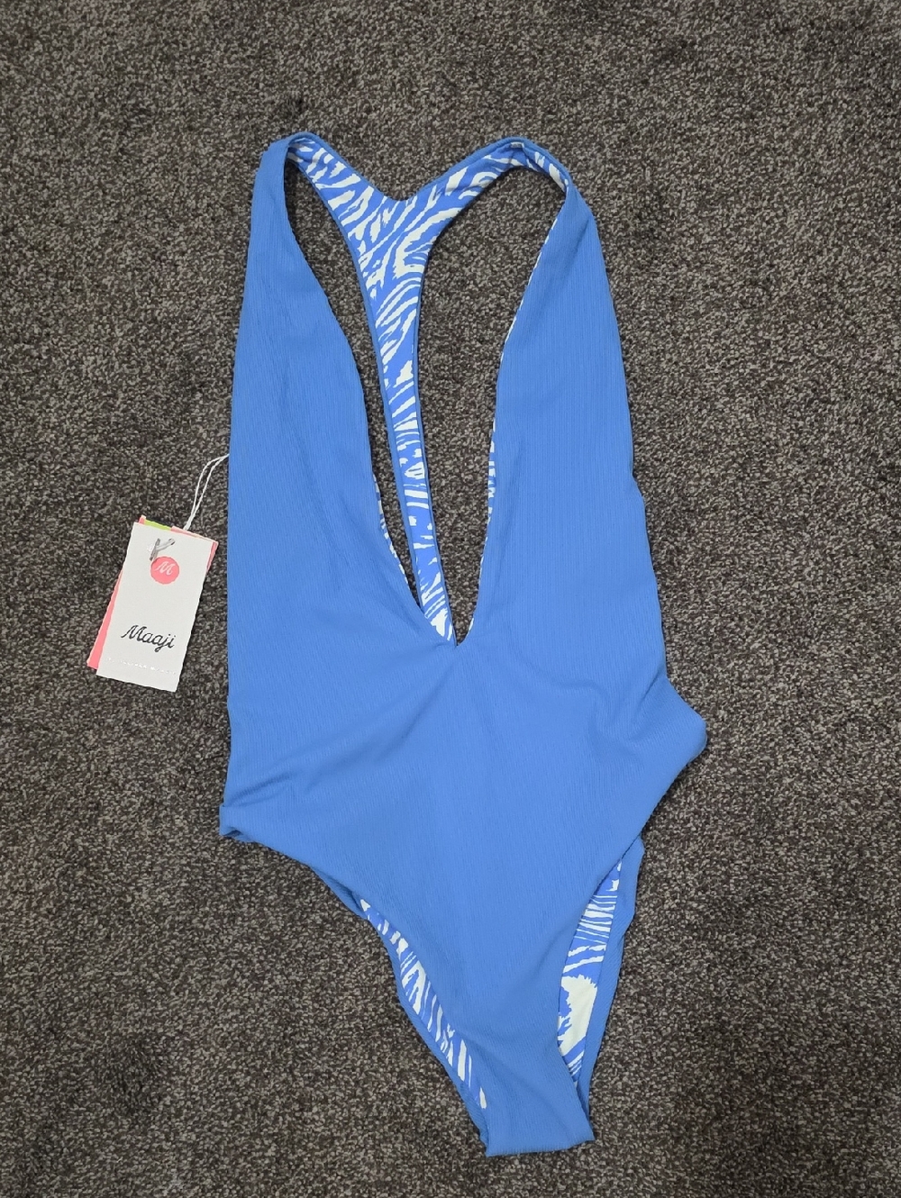 Maaji Blue Reversible One-Piece Swimsuit